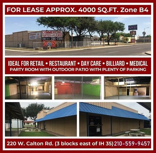Retail For Lease: 220 W Calton Rd, Laredo, TX 78041